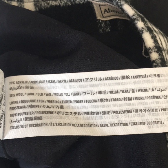 Abercrombie Plaid Checkered Wool Wrap Mini Skirt - Picture 6 of 6